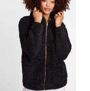 Volcom// Lived In Lounge Phuz Up Jacket - Black. Sherpa